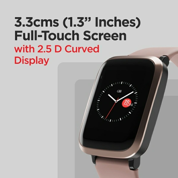 boAt Storm Smartwatch (Pink Strap, Regular) - Pink, 3.3 cms (1.3 Inches)