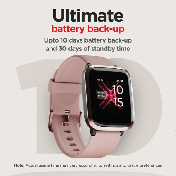 boAt Storm Smartwatch (Pink Strap, Regular) - Pink, 3.3 cms (1.3 Inches)