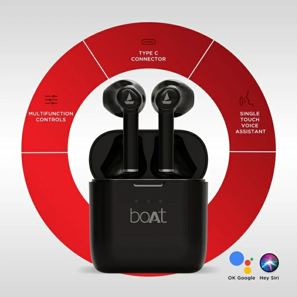 boAt Airdopes 131 Bluetooth Headset Active Black 🖤 - Active Black 🖤