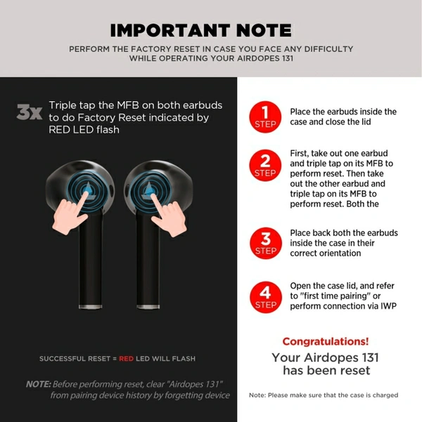 boAt Airdopes 131 Bluetooth Headset Active Black 🖤 - Active Black 🖤
