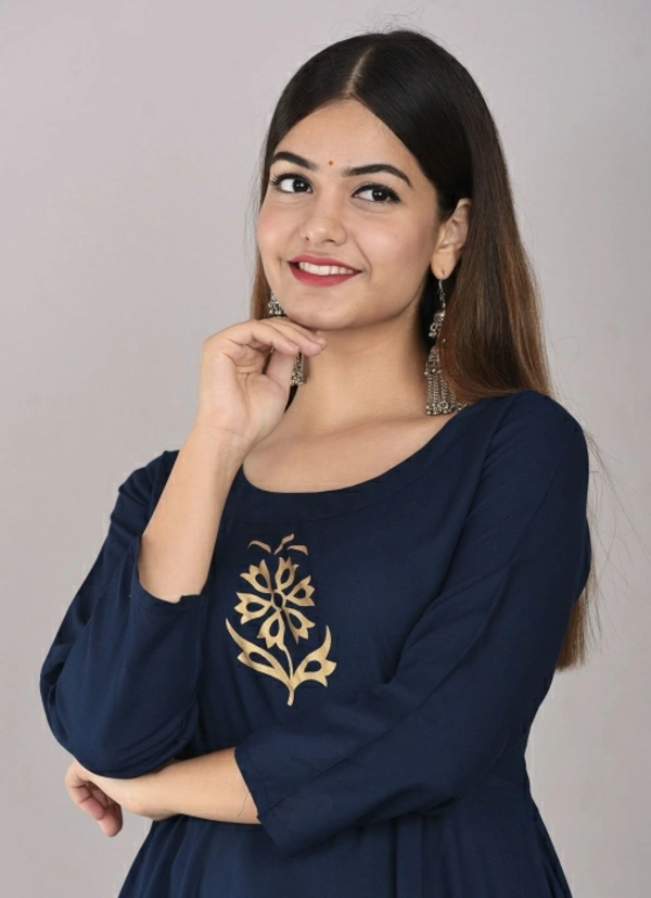 Lee Moda Women Printed Flared Kurta - Blue 💙, L