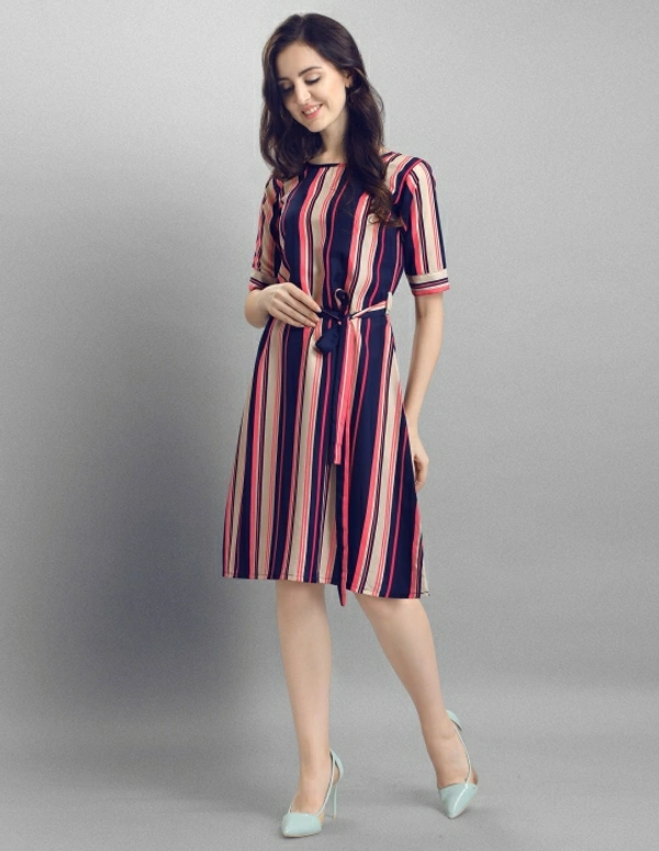 Selvia Women A-line Multicolor - L, Multi-Color