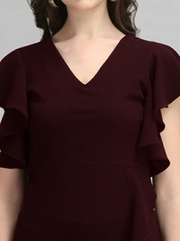 Sheetal Women Bodycon Maroon Dress Maroon - Maroon, S
