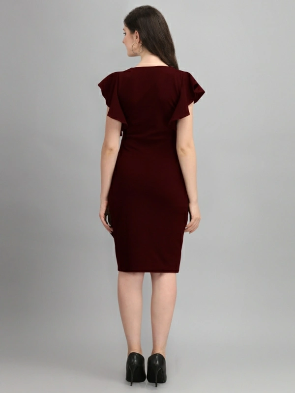 Sheetal Women Bodycon Maroon Dress Maroon - Maroon, L
