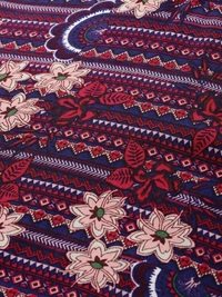 Dressberry Casual Short Sleeve Floral Print Women Maroon Top - Maroon, XL