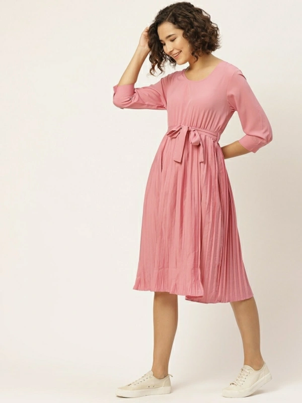 Dressberry Women A-line Pink Dress - Pink, M