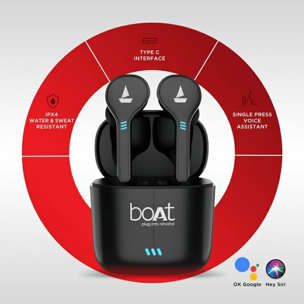 boAt Airdopes 431 Bluetooth Headset (Active Black 🖤) - Active Black 🖤