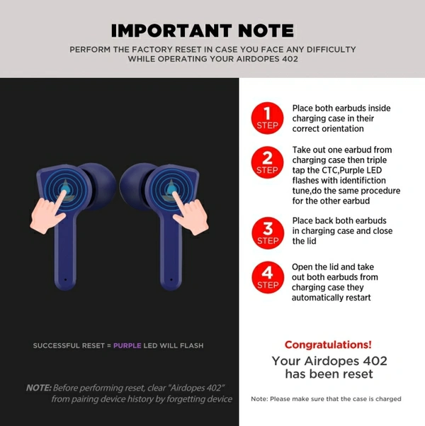 boAt Airdopes 402 Bluetooth Headset  - Active Black 🖤