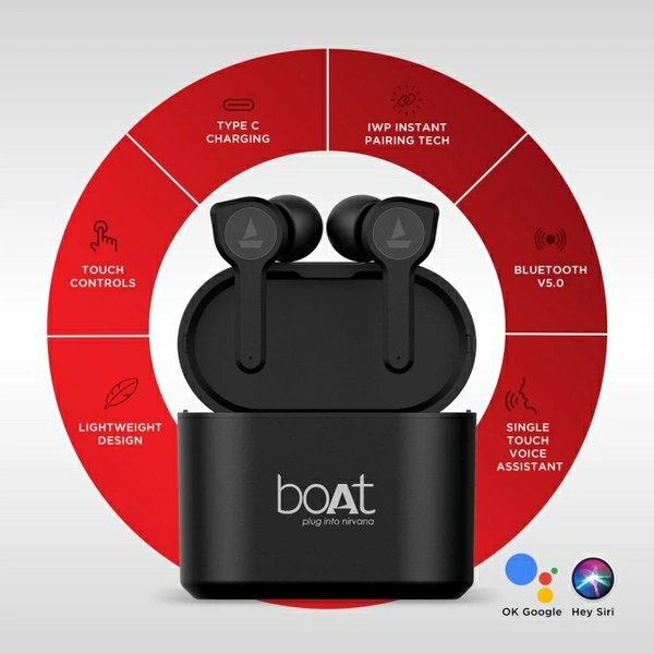 boAt Airdopes 402 Bluetooth Headset  - Active Black 🖤