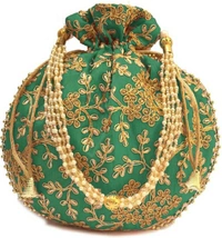 Fashions Pack Of 4 Embroidered Party Wear Potli Purse Potli - 