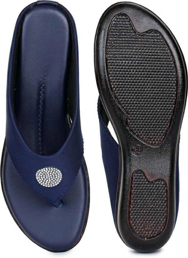 ShoeNstring Women Blue Flats - 4, Blue 💙