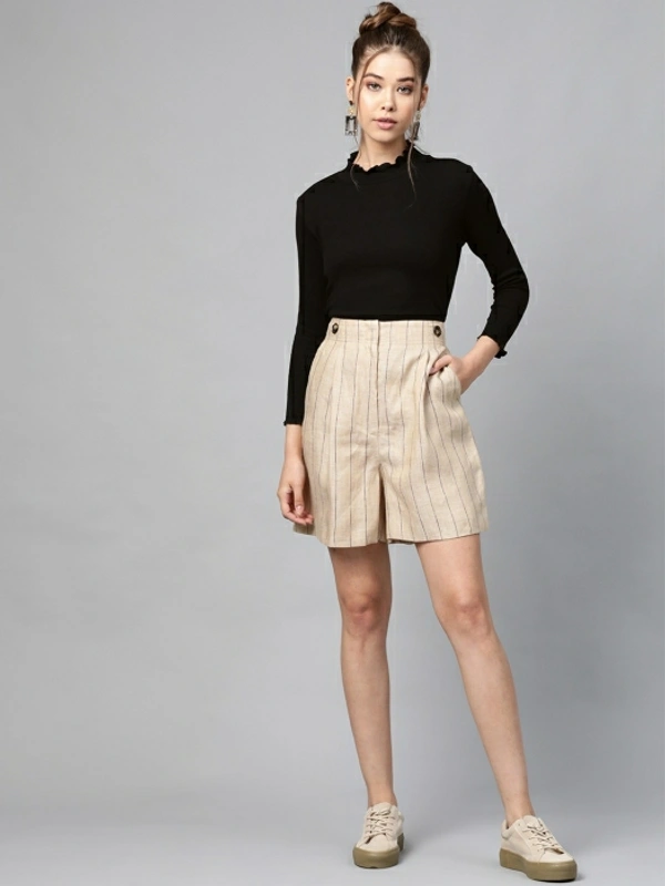 Sassafras Casual Regular Sleeve Solid Women Black Top - M, Black 🖤
