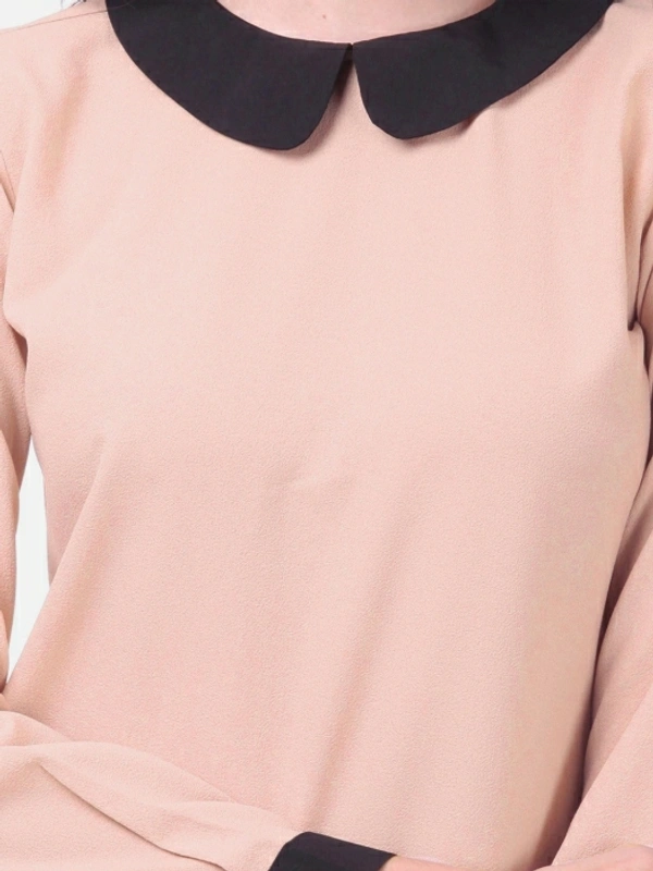 Sassafras Casual Full Sleeve Solid Women Beige Top - Beige, M