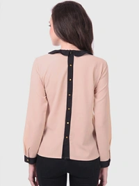 Sassafras Casual Full Sleeve Solid Women Beige Top - Beige, XXL