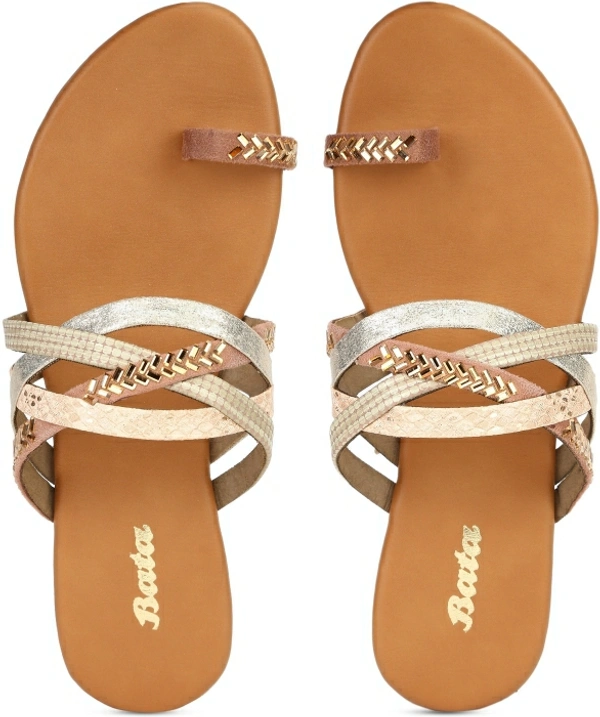 Bata Women Beige Flats - Beige, 3