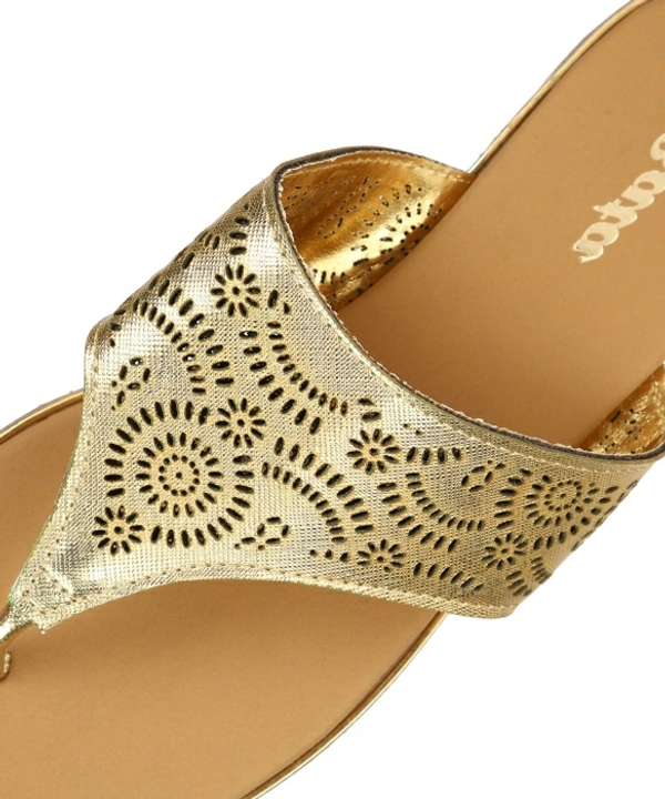 Bata Women Gold Flats - 5, Gold 🪙