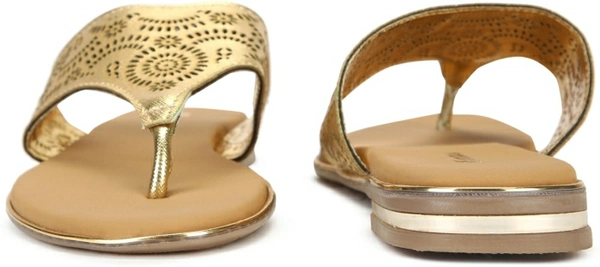 Bata Women Gold Flats - Gold 🪙, 8