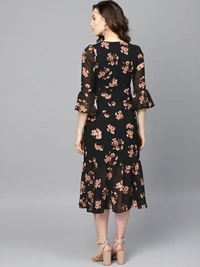 Sassafras Women A-line Black Dress - XS