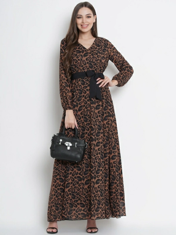 Lady Stark Women Maxi Brown Dress - Brown 🤎, L