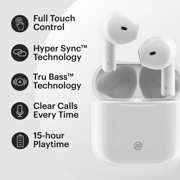 Noise Air Buds Mini Truly Wireless Bluetooth Headset - Pearl White 🤍