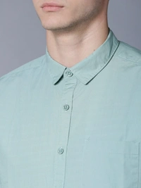 Highlander Men Solid Casual Blue Shirt - M, Blue 💙