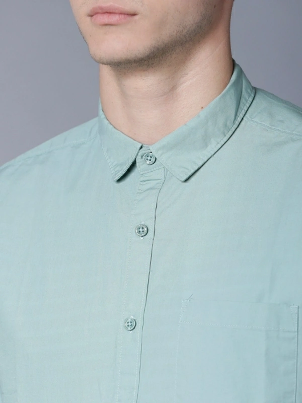 Highlander Men Solid Casual Blue Shirt - M, Blue 💙