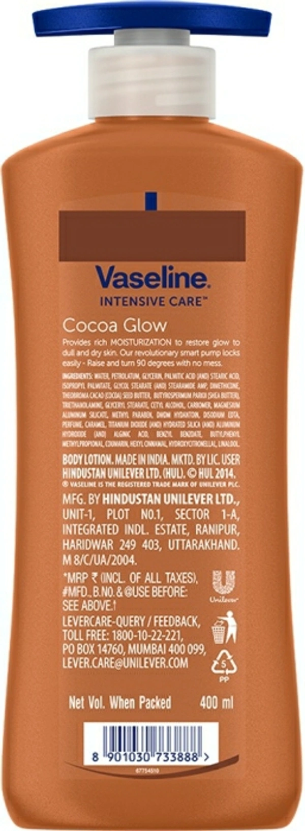 Vaseline Intensive Care Cocoa Glow Body Lotion - 400 ML