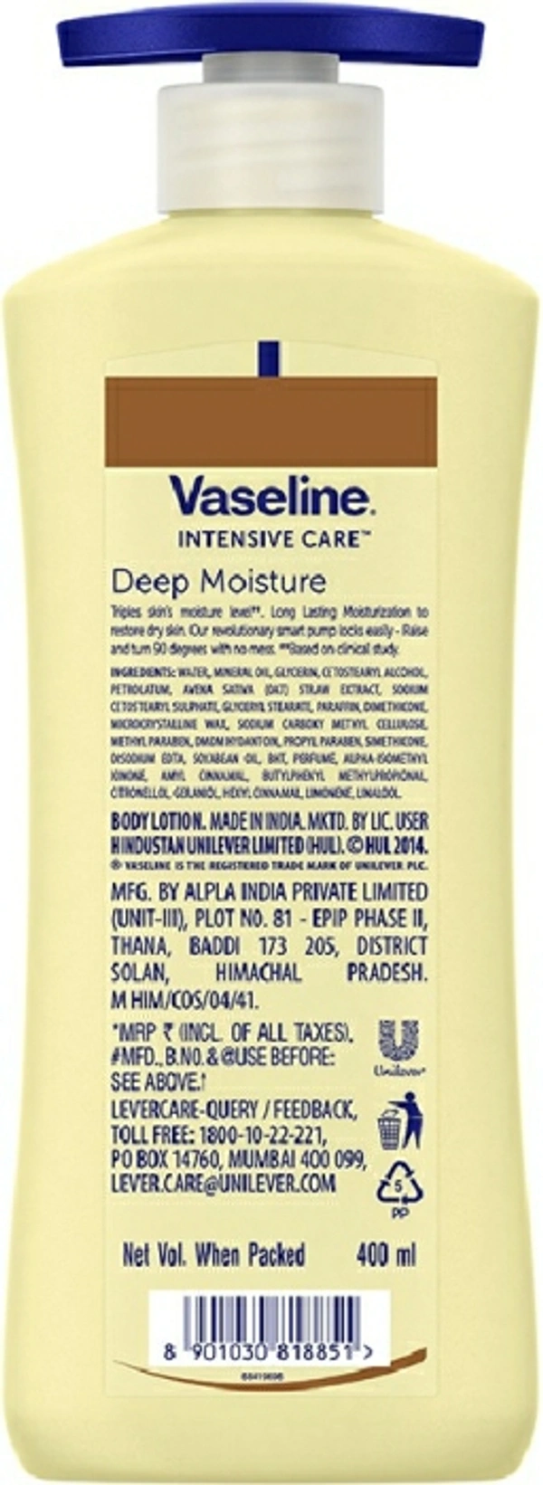 Vaseline Intensive Care Deep Moisture Body Lotion - 600 ML