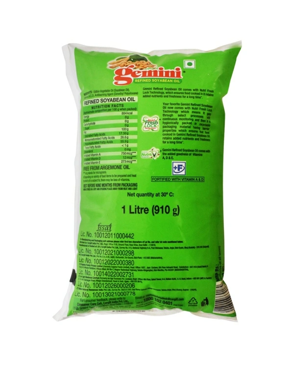 Gemini Refined Soyabean Oil - 1 L