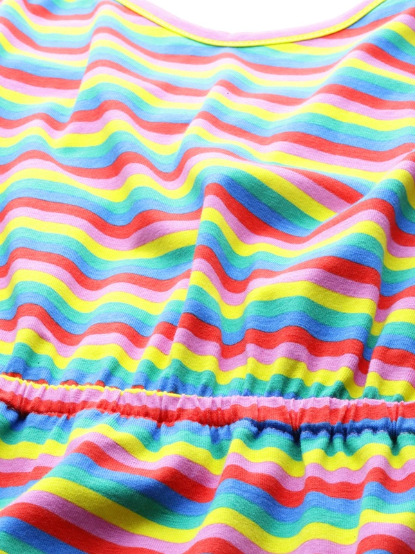 Sassafaras Rainbow Stripes Strappy Maxi Dress - XS, Multicolor