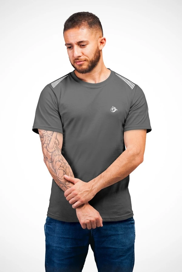 CR1029-Set Of 4 Pcs@145/Pc-Sports Drifit 2 Way Fabric Half Sleeves T-Shirt-CR1029-RP16-S02-AIR - M-1, L-1, XL-1, XXL-1, Airforce