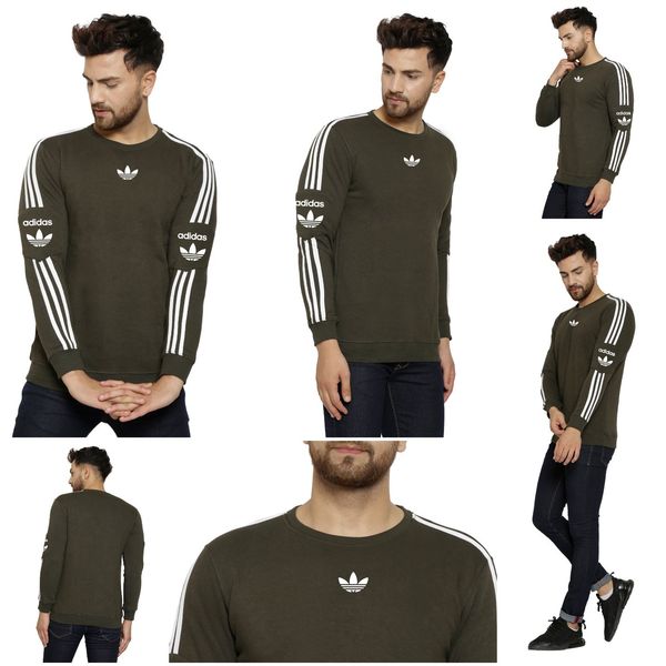 Adidas Sweatshirt (Set Of 4pcs @420) - M,L,XL,XXL, Olive Green