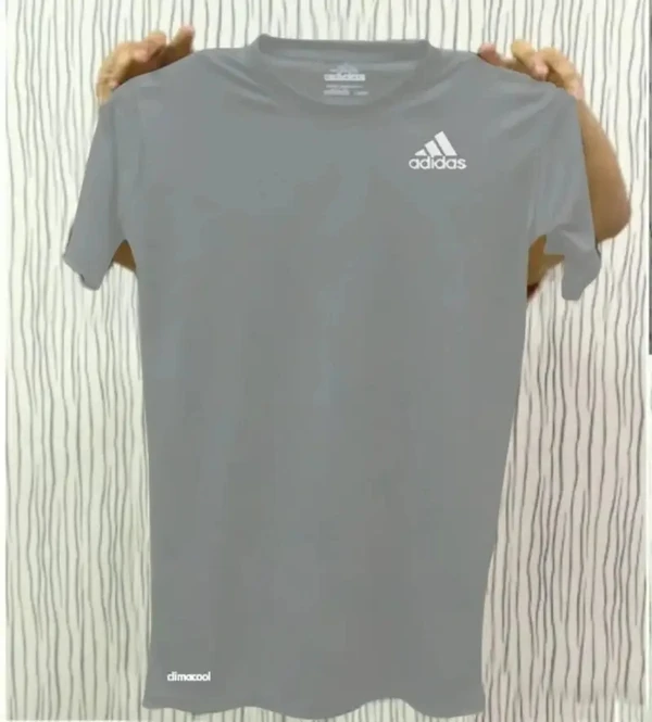 AD2004-Set Of 4 Pcs@116/Pc-Sports Drifit 2 Way Fabric Half Sleeves T-Shirt-AD2004-RP14-S02-DGY - M-1, L-1, XL-1, XXL-1, Dark Grey