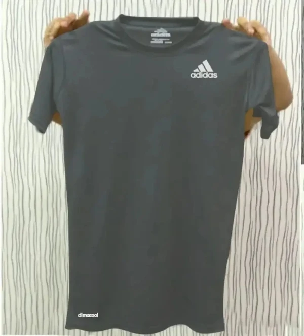 AD2004-Set Of 4 Pcs@116/Pc-Sports Drifit 2 Way Fabric Half Sleeves T-Shirt-AD2004-RP14-S02-LGY - M-1, L-1, XL-1, XXL-1, Light Grey