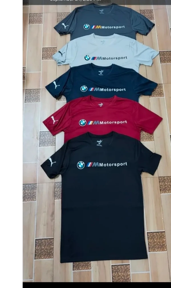 PM2003-Set Of 4 Pcs@116/Pc-Sports Drifit 2 Way Fabric Half Sleeves T-Shirt-PM2003-RP14-S02-LGY - M-1, L-1, XL-1, XXL-1, Light Grey