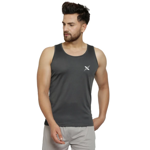 CR0004-Set Of 3 Pcs@110/Pc-Sports Drifit 2 Way Fabric Sando/Tank top/Vest-CR0004-UP14-S03-DGY - M-1, L-1, XL-1, Dark Grey