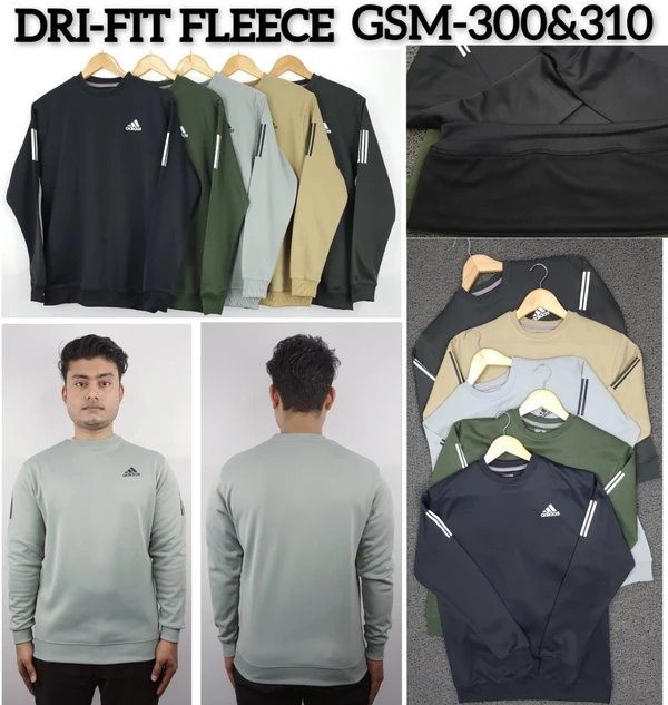 AD DRIFIT FLEECE Sweatshirt FOR MEN @340 Per Pcs. - Black - M L XL XXL(Set Of 4Pcs)