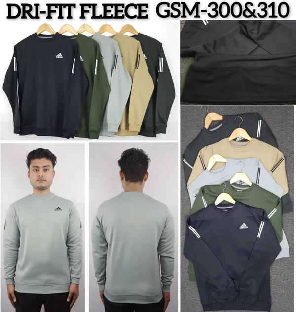 AD DRIFIT FLEECE Sweatshirt FOR MEN @340 Per Pcs. - Dark Grey - M L XL XXL(Set Of 4Pcs)