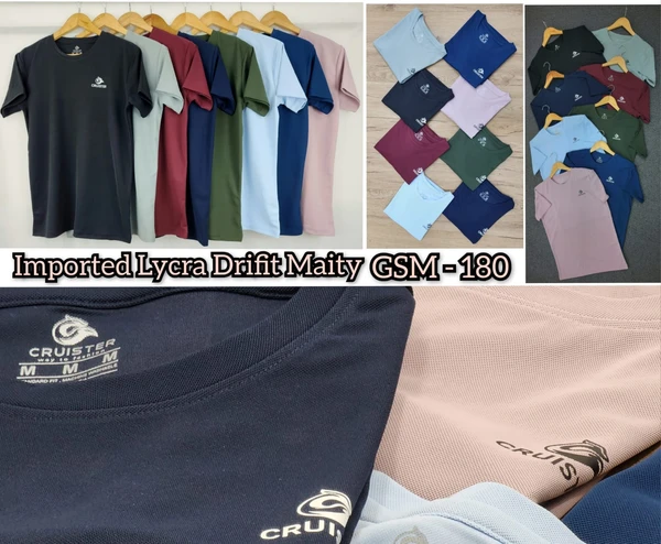 CR1001-Set Of 4 Pcs@171/Pc-Sports Drifit Matty Half Sleeves T-Shirt-CR1001-RM18-S02-NVB - M-1, L-1, XL-1, XXL-1, Navy Blue