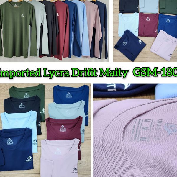 CR3001-Set Of 4 Pcs@187/Pc-Sports Drifit Matty Full Sleeves T-Shirt-CR3001-RM18-S02-DOL - M-1, L-1, XL-1, XXL-1, Dark Olive