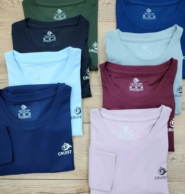 CR3001-Set Of 4 Pcs@187/Pc-Sports Drifit Matty Full Sleeves T-Shirt-CR3001-RM18-S02-AIR - M-1, L-1, XL-1, XXL-1, Airforce