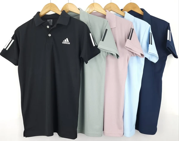 AD2002-Set Of 4 Pcs@215/Pc-Sports Drifit Matty Fabric Half Sleeves Polo T-Shirt-AD2002-CM18-S02-TGR - M-1, L-1, XL-1, XXL-1, Teal Green