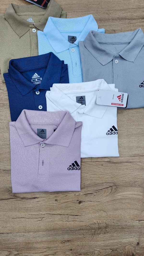 AD2001-Set Of 5 Pcs@199/Pc-Sports Drifit Matty Fabric Half Sleeves Polo T-Shirt-AD2001-CM18-MDC-38 - M-5, Mix(Assorted)