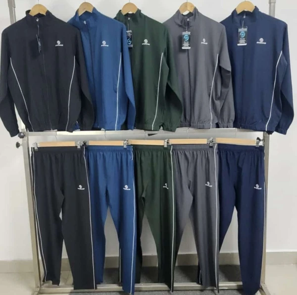 DZ5501-Set Of 4 Pcs@488.25/Pc-Sports Imported NS Lycra Fabric Designer TrackSuit-DZ5501-TN13-S02-NVB - M-1, L-1, XL-1, XXL-1, Navy Blue