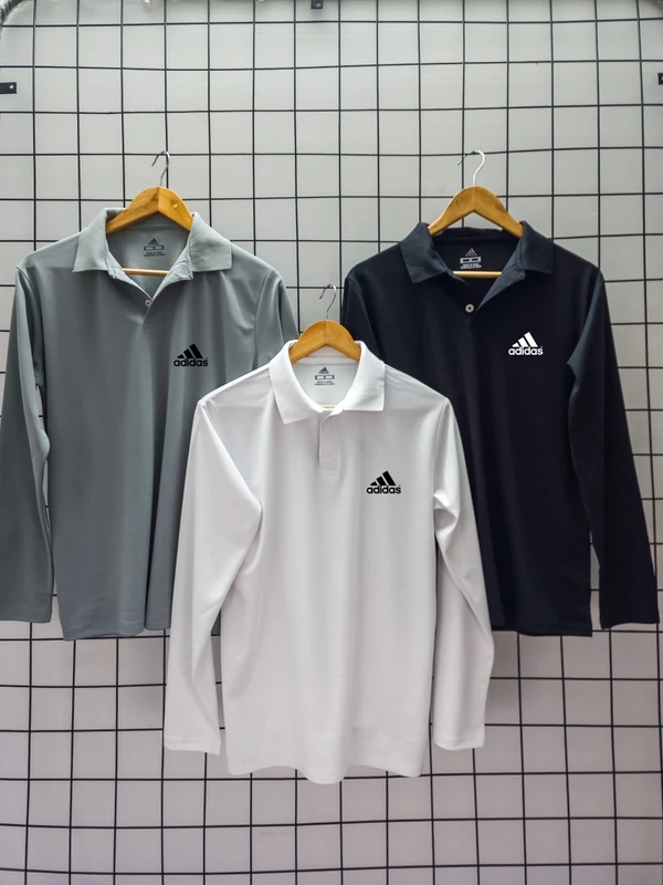 AD3001-Set Of 4 Pcs@230/Pc-Sports Drifit Matty Fabric Full Sleeves Polo T-Shirt-AD3001-CM18-S02-TGR - M-1, L-1, XL-1, XXL-1, Teal Green