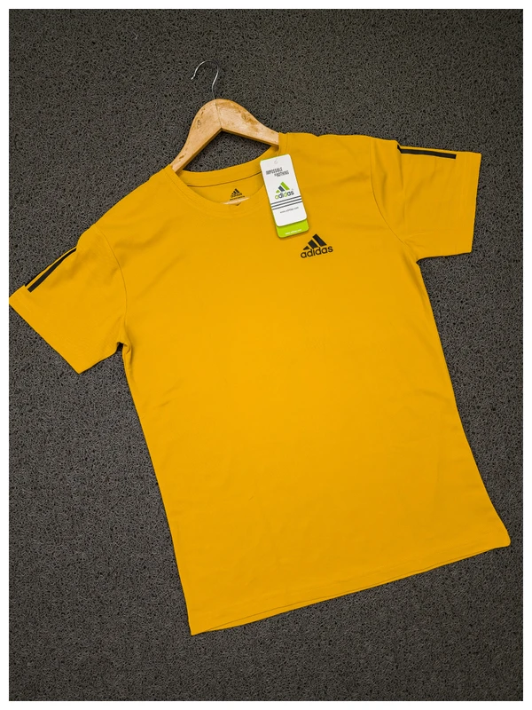 AD2002-Set Of 4 Pcs@ 175/Pc-Sports Drifit Matty Fabric Half Sleeves T-Shirt-AD2002-RM22-S02-MSD - M-1, L-1, XL-1, XXL-1, Mustard