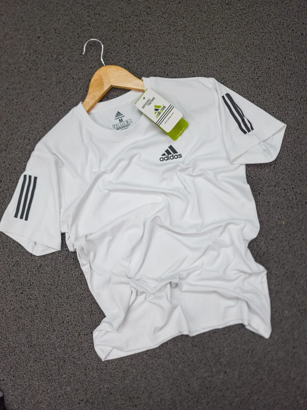 AD2002-Set Of 4 Pcs@145/Pc-Sports Drifit 2 Way Fabric Half Sleeves T-Shirt-AD2002-RP16-S02-WHT - M-1, L-1, XL-1, XXL-1, White
