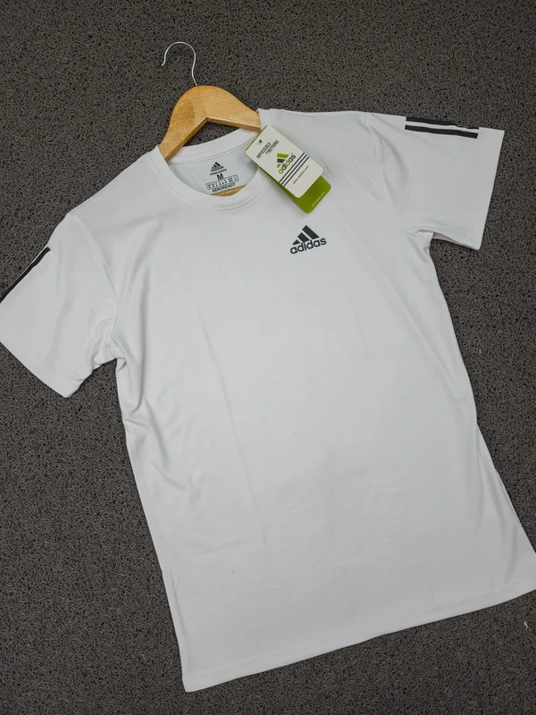 AD2002-Set Of 4 Pcs@145/Pc-Sports Drifit 2 Way Fabric Half Sleeves T-Shirt-AD2002-RP16-S02-WHT - M-1, L-1, XL-1, XXL-1, White