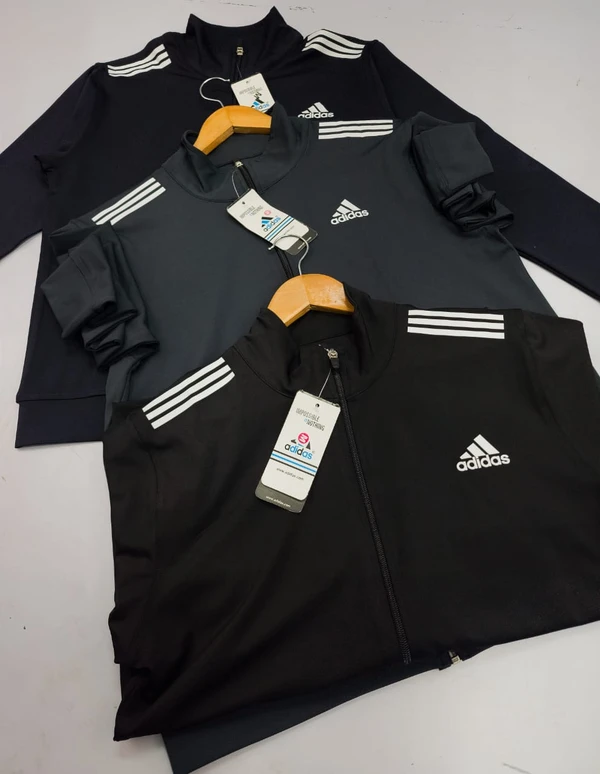 AD6503-Set Of 4 Pcs @367.5/Pc-Sports 4Way Lycra Fabric Zipper/Jacket/Pullover-AD6503-JL26-S02-DGY - M-1, L-1, XL-1, XXL-1, Dark Grey