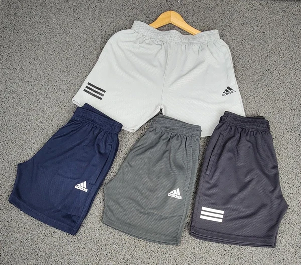 AD7502-Set Of 4 Pcs@195/Pc- Sports Football Knit Fabric Shorts-AD7502-AF23-S02-LGY - M-1, L-1, XL-1, XXL-1, Light Grey